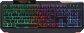 Teclado Necnon Gamer Ngk-Minotaur 104 Teclado Retroiluminado, Rojo Con Negro - Nbgkmi25rs